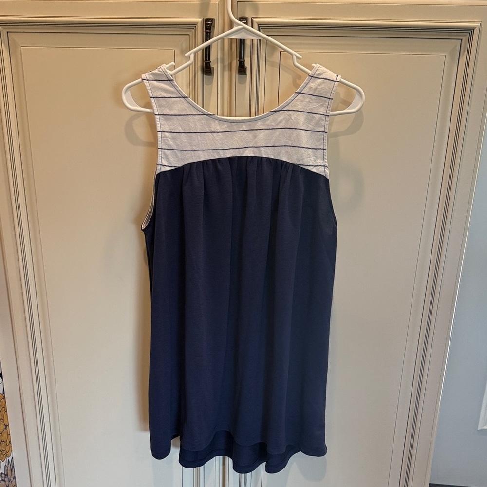 Navy and White Striped Woman’s Tank